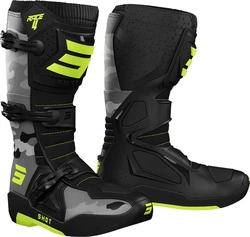 Shot Race 4 Motocross Stiefel Grün/Dunkelgrün/Gelb/Dunkelgrau