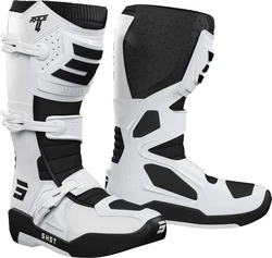 Shot Race 4 Motocross Stiefel Weiß/Grau