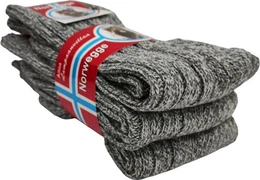 Thermosocken 3 Paar Wintersocken Woll-Socken Strick, Gr. 39-42 43-46 (3-Paar)