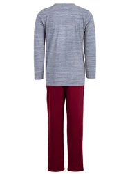Henry Terre Schlafanzug Bordeaux/Dunkelrot/Lila/Rot