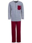 Henry Terre Schlafanzug Bordeaux/Dunkelrot/Lila/Rot