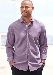 H.I.S Langarmhemd Regular-fit Lila/Rosa