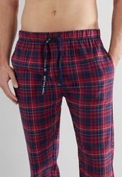 TOM TAILOR Pyjamahose mit Logo-Bindeband und Knopfleiste 