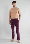 TOM TAILOR Pyjamahose mit Logo-Bindeband und Knopfleiste Rot/Hellblau