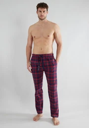 Pyjamahose mit Logo-Bindeband und Knopfleiste