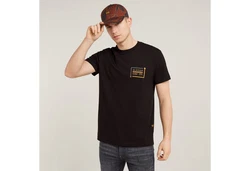 G-STAR T-Shirt Originals Catch gelb/grau/schwarz