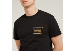 G-STAR T-Shirt Originals Catch gelb/grau/schwarz