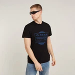 G-STAR T-Shirt Originals Underground Rundhals Schwarz/Dunkelrot/Blau/Grau