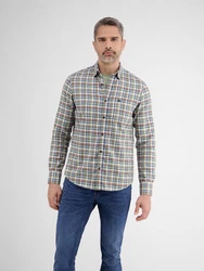 LERROS Karohemd Mischfarben/Gelb/Rot/Grau/Beige/Hellblau
