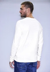 STREET ONE MEN Langarmshirt Weiß/Creme