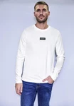 STREET ONE MEN Langarmshirt Weiß/Creme