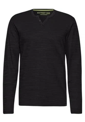 STREET ONE MEN Langarmshirt Schwarz/Dunkelgrau/Braun