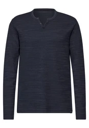 STREET ONE MEN Langarmshirt Dunkelblau/Hellblau