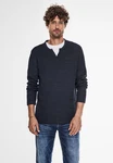 STREET ONE MEN Langarmshirt Dunkelblau/Hellblau