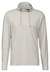 STREET ONE MEN Langarmshirt mit Tunnelzugband Kragen Khaki/Beige/Braun/Grau