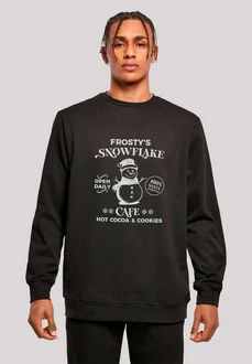 F4NT4STIC Sweatshirt Frostys Snowflake Cafe Retro Weihnachten Sign F4NT4STIC Sweatshirt Frostys Snowflake Cafe Retro Weihnachten Sign