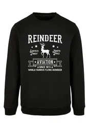 F4NT4STIC Sweatshirt Reindeer Aviation Retro Weihnachten Sign Premium Qualität, Christmas Collection Schwarz/Dunkelgrün/Rot/Braun/Grau