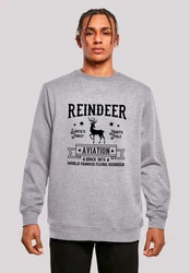 F4NT4STIC Sweatshirt Reindeer Aviation Retro Weihnachten Sign Premium Qualität, Christmas Collection Grau/Braun/Lila/Rot