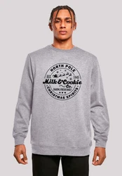 F4NT4STIC Sweatshirt Milk and Cookie Bakery Weihnachten Collection Grau/Hellgrau