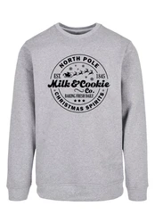 F4NT4STIC Sweatshirt Milk and Cookie Bakery Weihnachten Collection Grau/Hellgrau