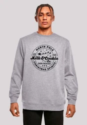 F4NT4STIC Sweatshirt Milk and Cookie Bakery Weihnachten Collection Grau/Hellgrau