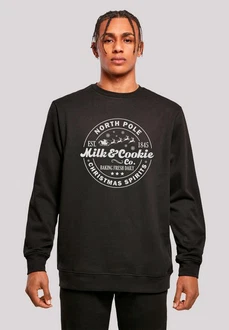 F4NT4STIC Sweatshirt Milk and Cookie Bakery Weihnachten Collection Schwarz/Dunkelgrün/Khaki/Braun