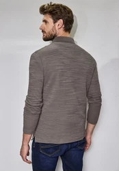 STREET ONE MEN Langarmshirt mit Brusttasche Hellgrau/Grau/Beige/Braun/Rosa