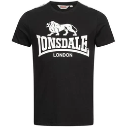 Lonsdale T-Shirt Sheviock Braun/Rot/Schwarz/Dunkelgrau