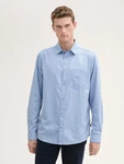 TOM TAILOR Langarmhemd Hellblau/Blau/Grau