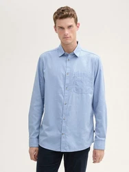 TOM TAILOR Langarmhemd Hellblau/Blau/Grau