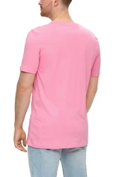 s.Oliver Kurzarmshirt T-Shirt mit Logo-Print Artwork Rosa