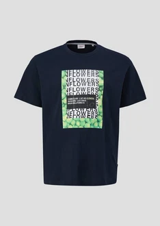 s.Oliver Kurzarmshirt Jerseyshirt mit Artwork Dunkelblau/Blau/Türkis s.Oliver Kurzarmshirt Jerseyshirt mit Artwork Dunkelblau/Blau/Türkis
