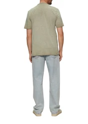 QS Kurzarmshirt T-Shirt Cold Pigment Dye Khaki/Dunkelgrün/Hellgrün/Grün