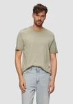 QS Kurzarmshirt T-Shirt Cold Pigment Dye Khaki/Dunkelgrün/Hellgrün/Grün