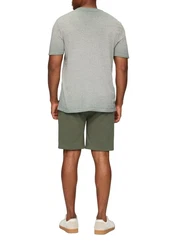 QS Kurzarmshirt T-Shirt Cold Pigment Dye Grau/Dunkelgrün/Khaki/Hellgrau/Grün