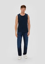 s.Oliver Kurzarmshirt Tanktop im 2er-Pack Dunkelblau/Hellblau/Blau