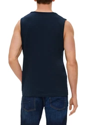 s.Oliver Kurzarmshirt Tanktop im 2er-Pack Dunkelblau/Hellblau/Blau