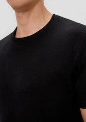 s.Oliver T-Shirt Regular Fit (2-tlg) Rundhals Kurzarm Schwarz