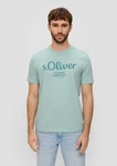 s.Oliver Kurzarmshirt T-Shirt Label-Print Artwork 