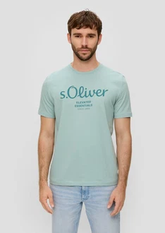 s.Oliver Kurzarmshirt T-Shirt Label-Print Artwork s.Oliver Kurzarmshirt T-Shirt Label-Print Artwork
