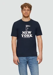 s.Oliver T-Shirt Dunkelblau/Blau/Rosa