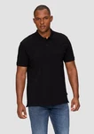 QS Kurzarmshirt Poloshirt Schwarz