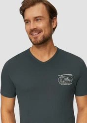 s.Oliver Kurzarmshirt T-Shirt mit Logostickerei 