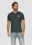 s.Oliver Kurzarmshirt T-Shirt mit Logostickerei 