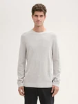 TOM TAILOR Rundhalspullover (1-tlg) Grau/Hellgrau