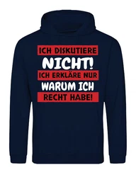 Youth Designz Kapuzenpullover Herren Hoodie Statement Dunkelblau/Schwarz