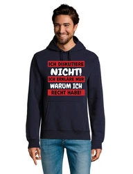Youth Designz Kapuzenpullover Herren Hoodie Statement Dunkelblau/Schwarz