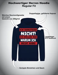 Youth Designz Kapuzenpullover Herren Hoodie Statement Dunkelblau/Schwarz