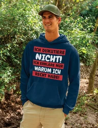 Youth Designz Kapuzenpullover Herren Hoodie Statement Dunkelblau/Schwarz