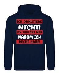 Youth Designz Kapuzenpullover Herren Hoodie Statement Dunkelblau/Schwarz